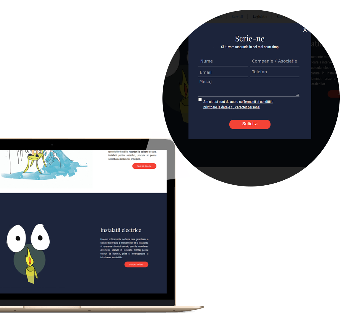 site unic cu soft de rezervari integrat