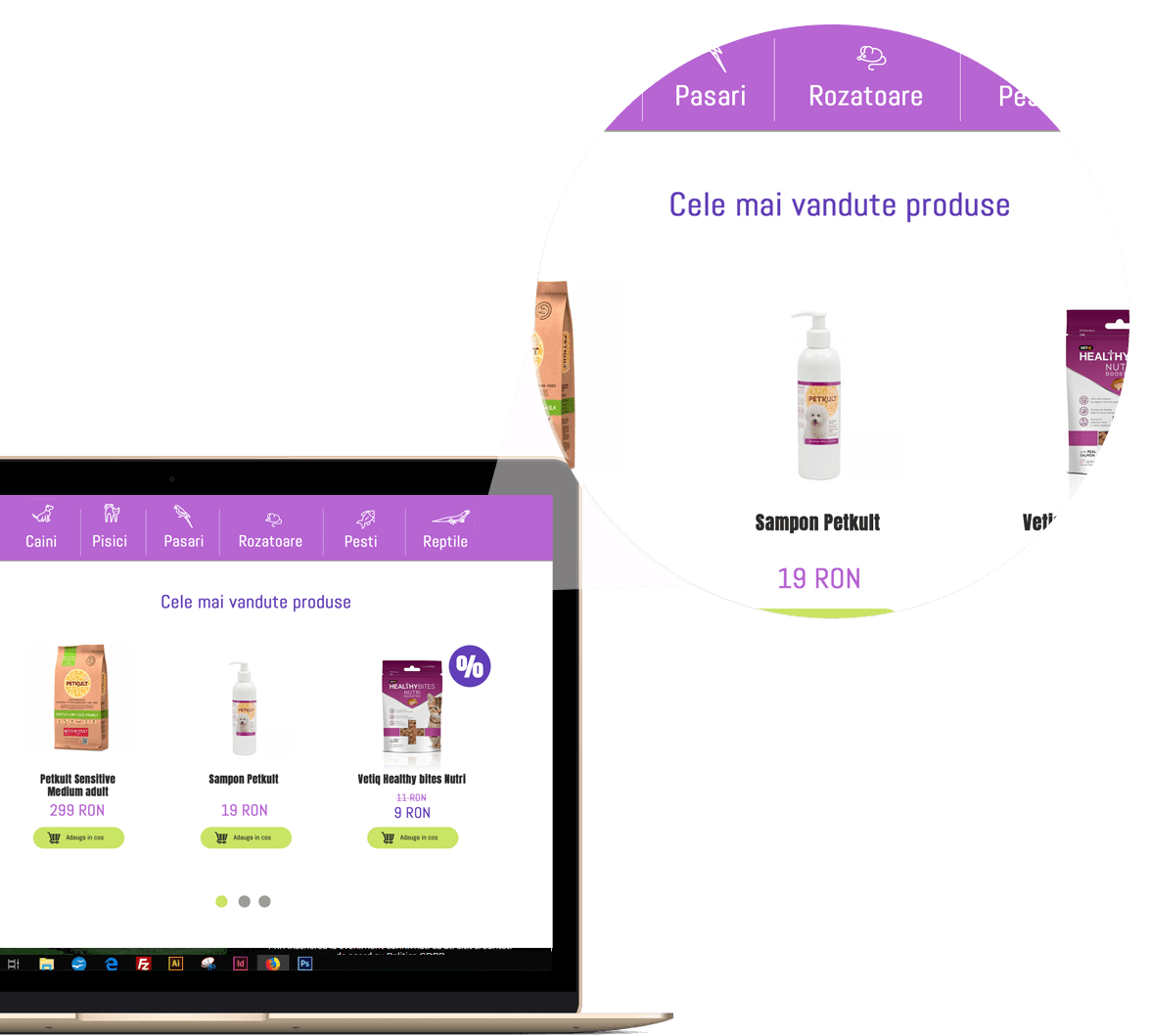 creare magazin online custom