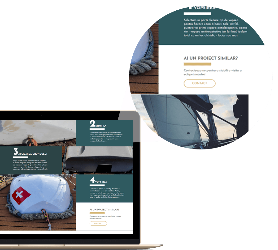 site de prezentare reconditionare ambarcatiuni