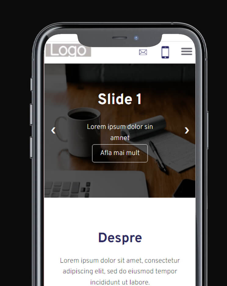 site de prezentare cu incarcare rapida